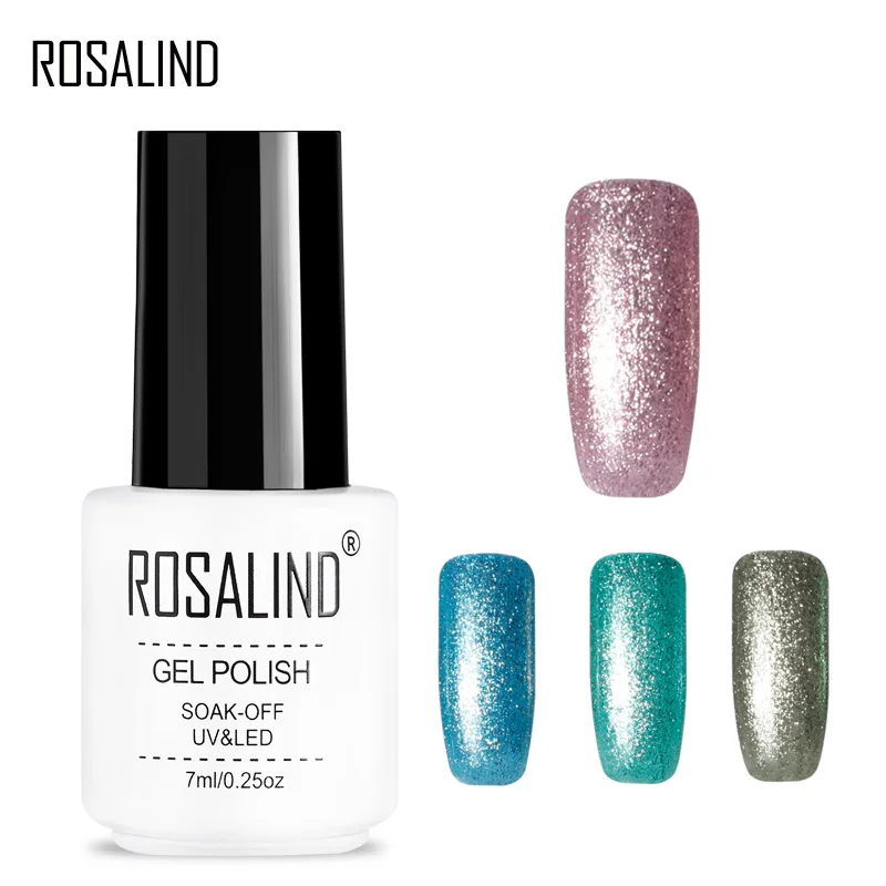 

ROSALIND Platinum Gel Nail Polish Semi Permanent Gel Vernis For Art Manicure Shining Nail UV Long Lasting Nail Gel Polish