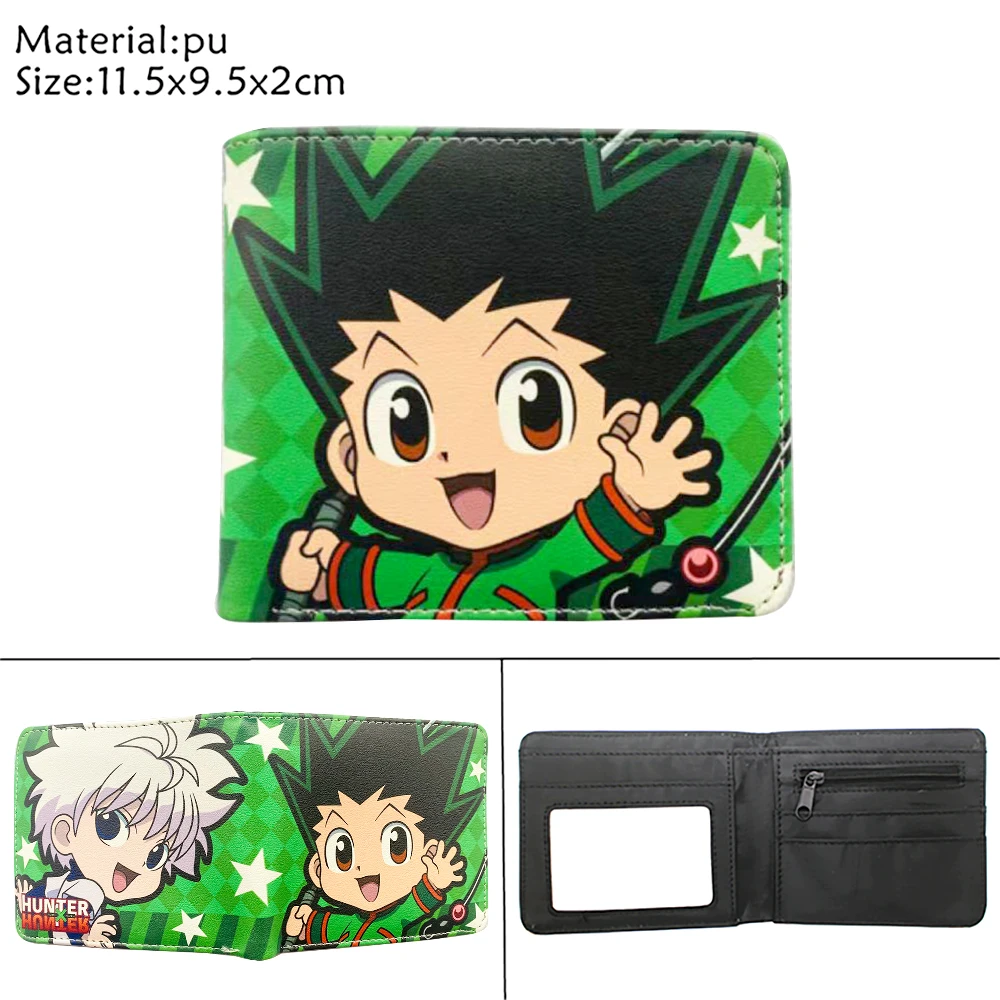 Кошелек из искусственной кожи для аниме Hunter X Gon Freecss складной кошелек двойного
