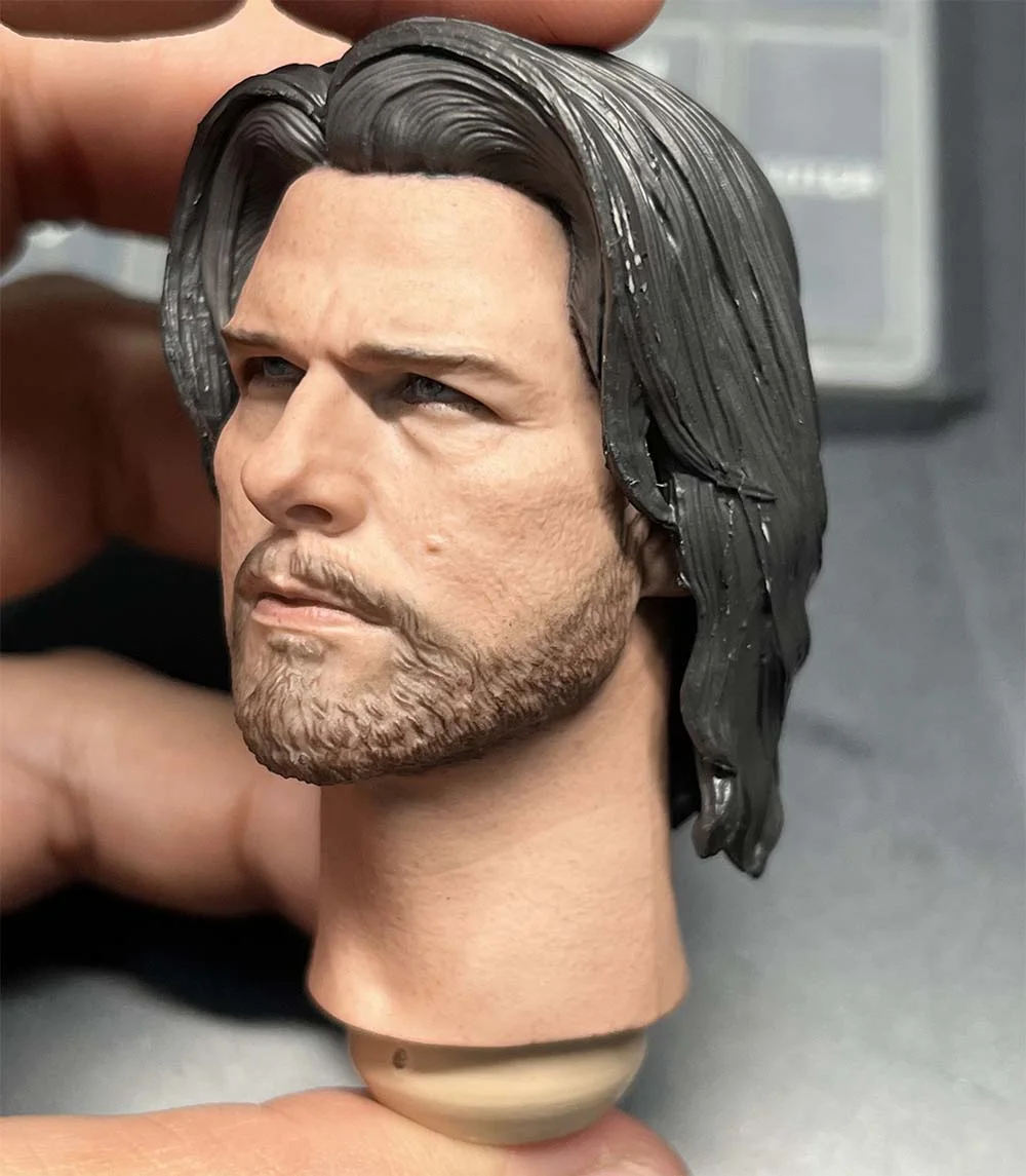 

Tom Cruise Samurai Male Head Carving Actor Movie Painted Unpainted Model 1/6 Scale For 12" Action Figure Soldier Body Toys