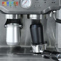 coffee dosing cup 54mm coffee sniffing mug powder for espresso machine grinder dosing cup silver black stainless steelaluminum