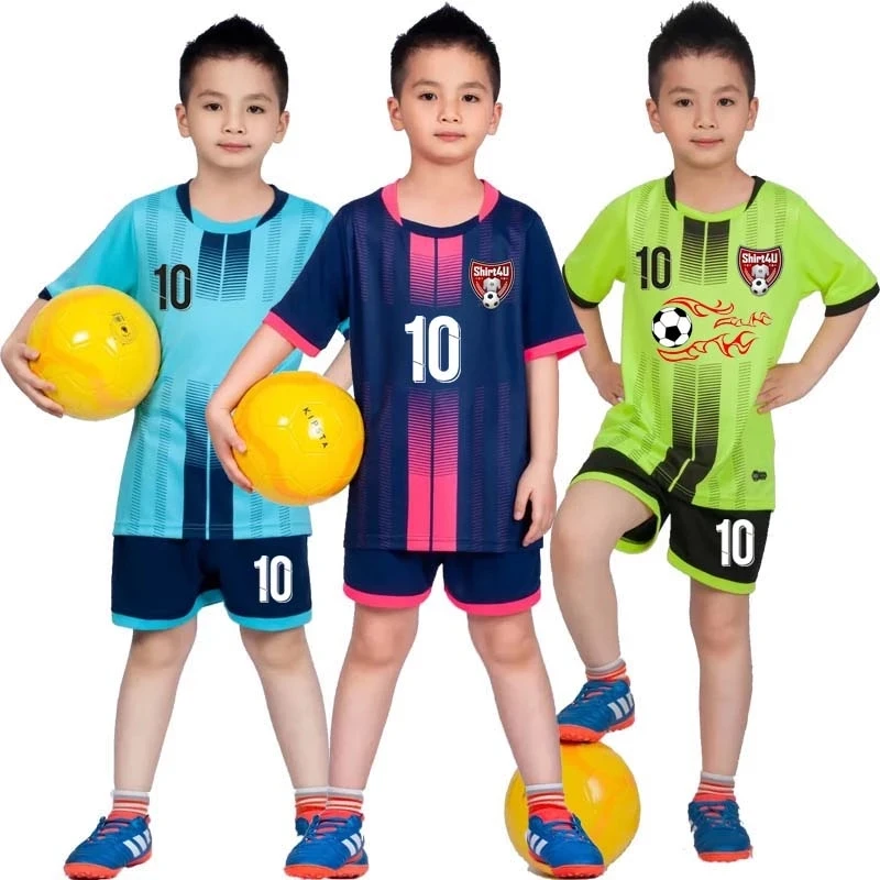 Kids Football Jersey Tracksuit Child Soccer Sports Uniforms Girls Boys Play Ball Sportswear Kits Vest Children's Football Suit