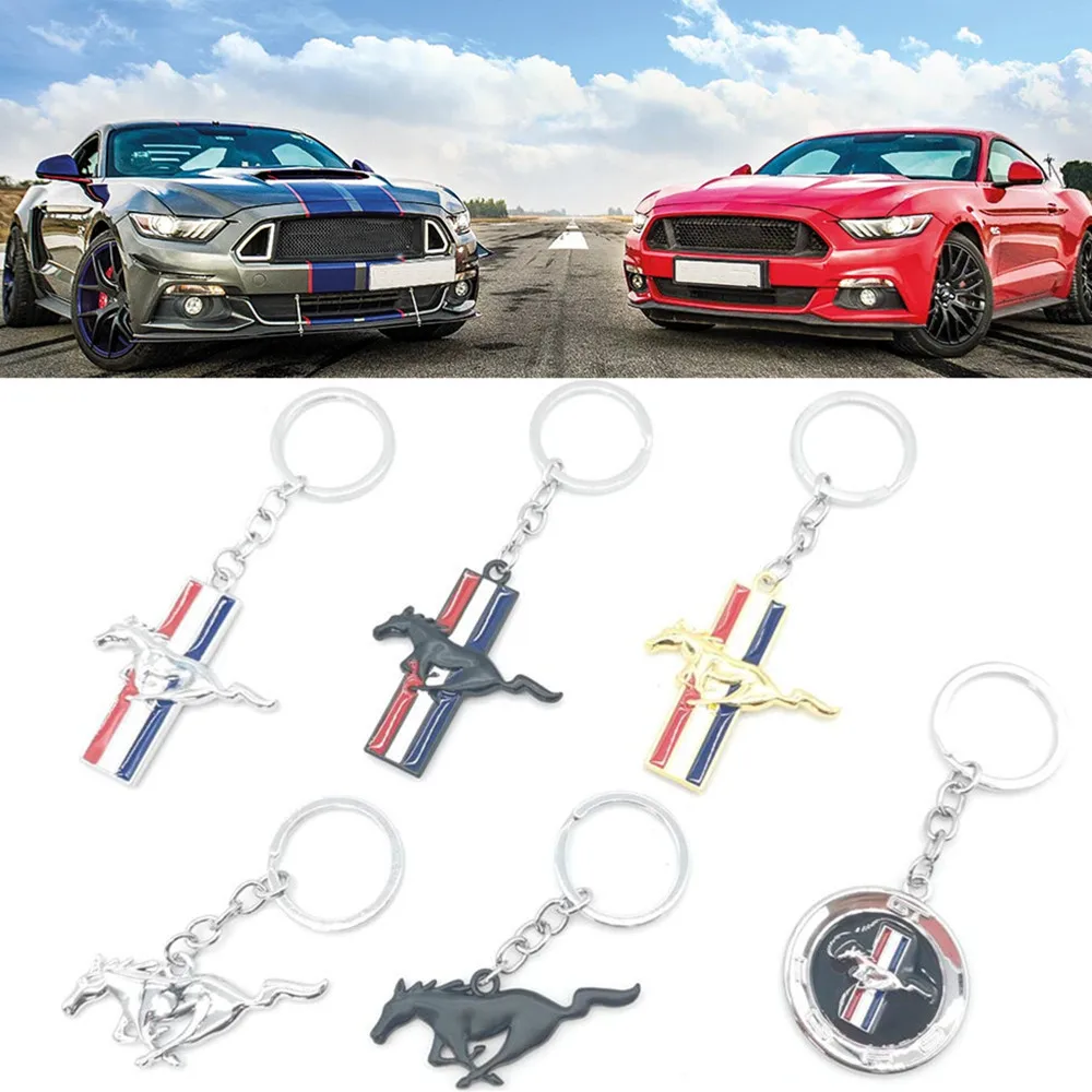 Car Keychain Zinc Alloy Keyring Greative Gift For Ford Mustang GT 350 500 2015 2016 2017 2018 Key Chain Accessories