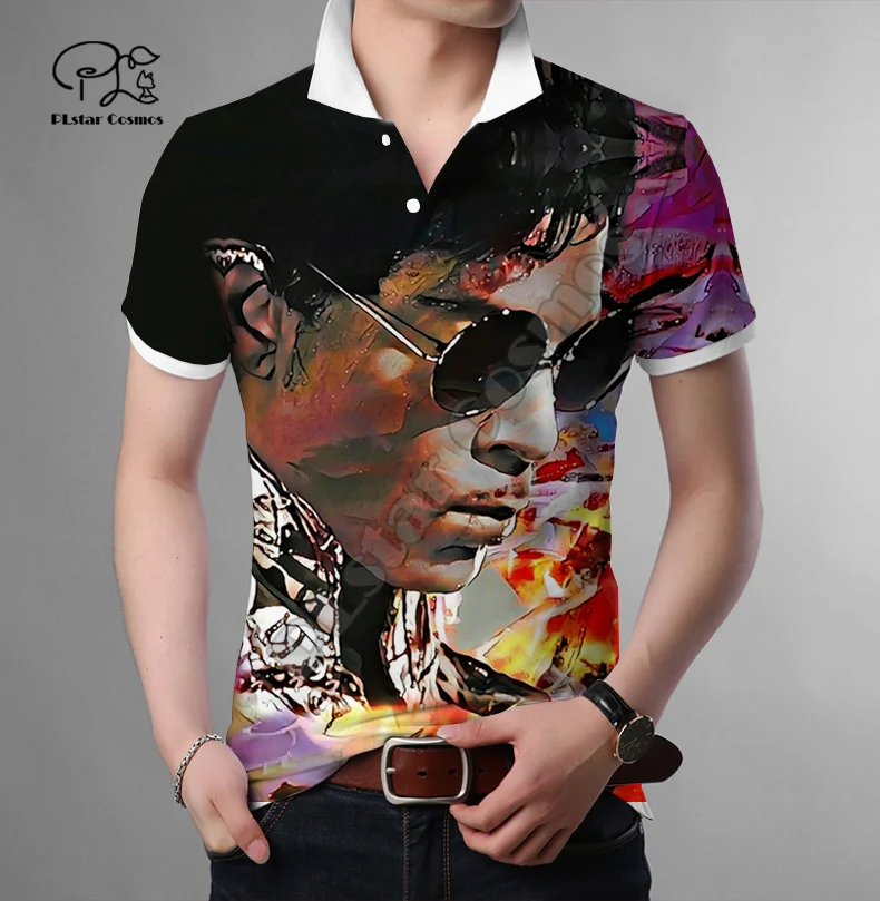 

NewFashion Popular Singer Prince Rogers Nelson Purple Harajuku 3DPrint Unisex Casual Funny Polo Shirts Summer Short Sleeves N-4
