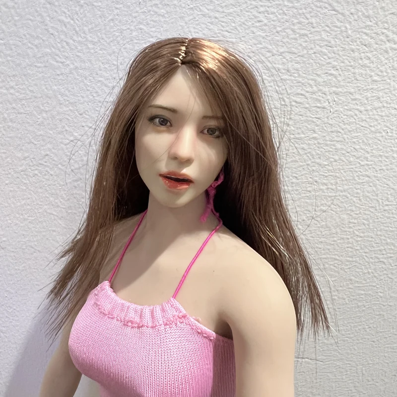 

NEW SUPER DUCK SDH023 1/6 Scale female Head Sculpt 3 styles Asian pretty girl long short hair Fit 12" Female TBL PH Body