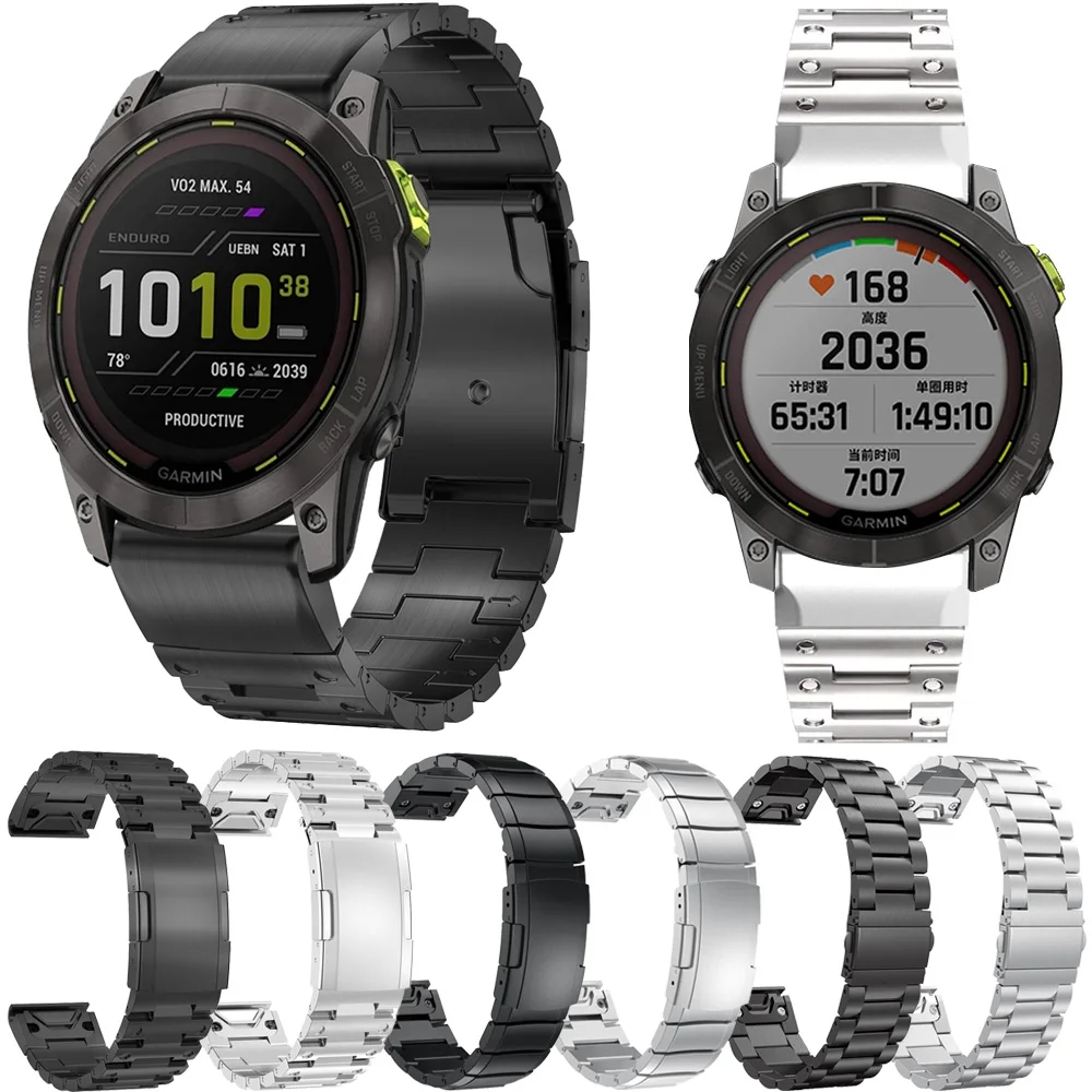 

Металлический ремешок для Garmin Enduro 2/Epix Gen 2/MARQ браслет для Garmin спуск Mk2i/Mk1/G1 22 мм 26 мм быстросъемный ремешок из нержавеющей стали