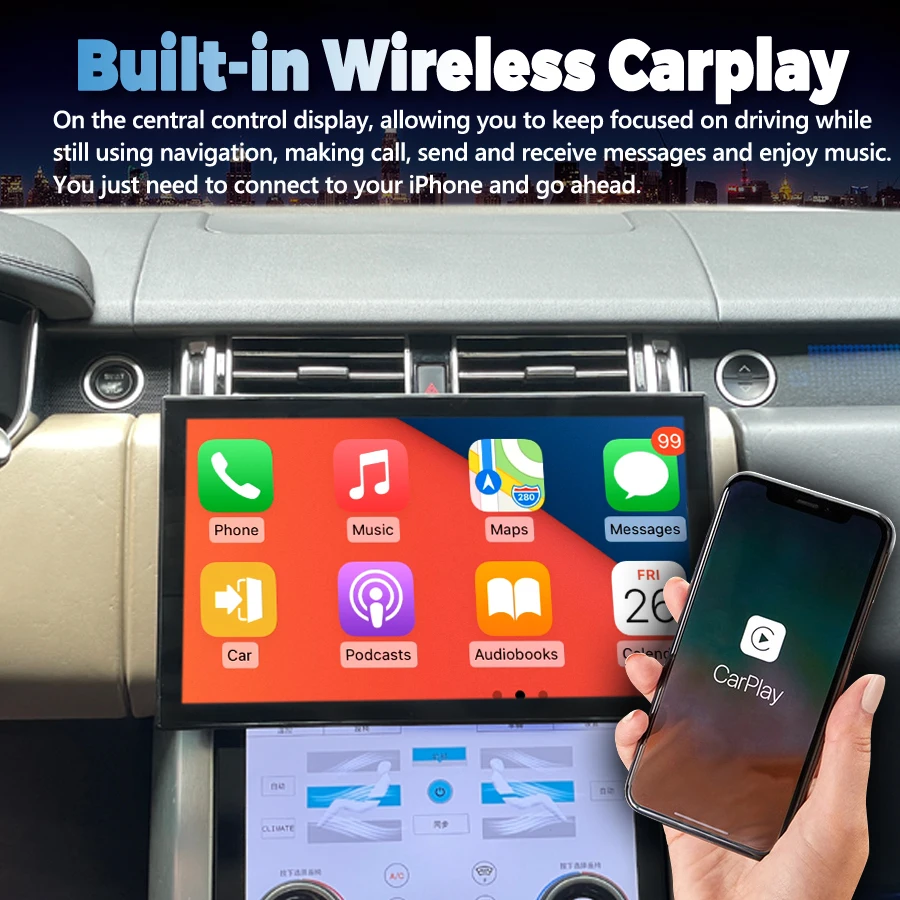 Автомобильный мультимедийный плеер 13 дюймов Android GPS-навигация стерео для Land Rover