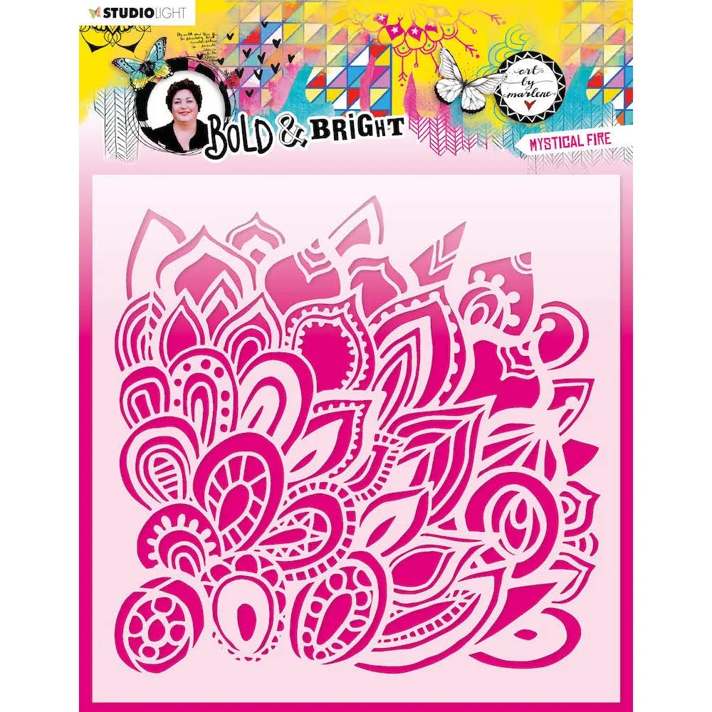 

2022 Hot Sale Diy Layering Stencils Mystical Fire Abm Bold Stencil Painting Scrapbook Coloring Embossing Album Decorate Template