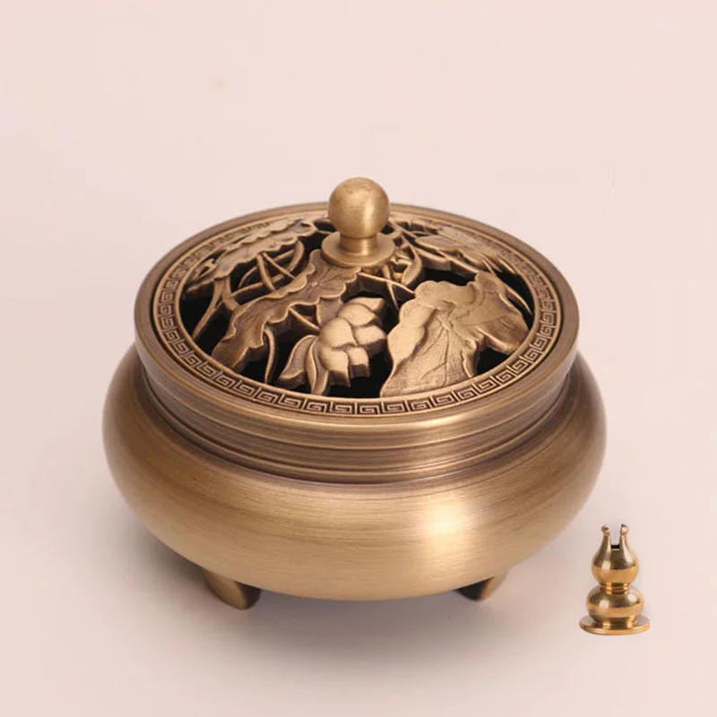 

Brass Chinese Antique Incense Burner Home Room Aroma Diffuser Frame Aroma Diffuser Home Decoration