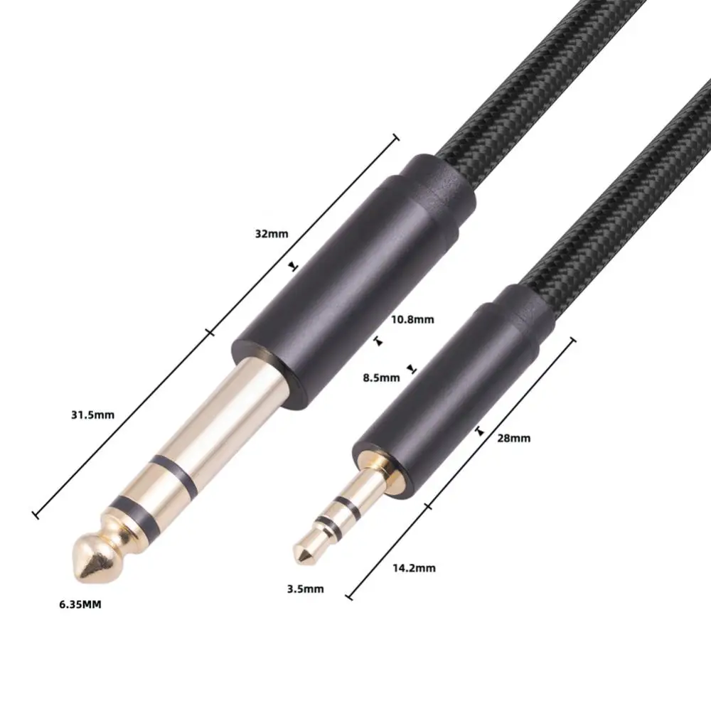 

Vention 3.5mm To 6.35mm Adapter Aux Cable For Mixer Amplifier Copper-plated 3.5 Jack To 6.5 Jack 3m 5m Aux Cabo Male To Male