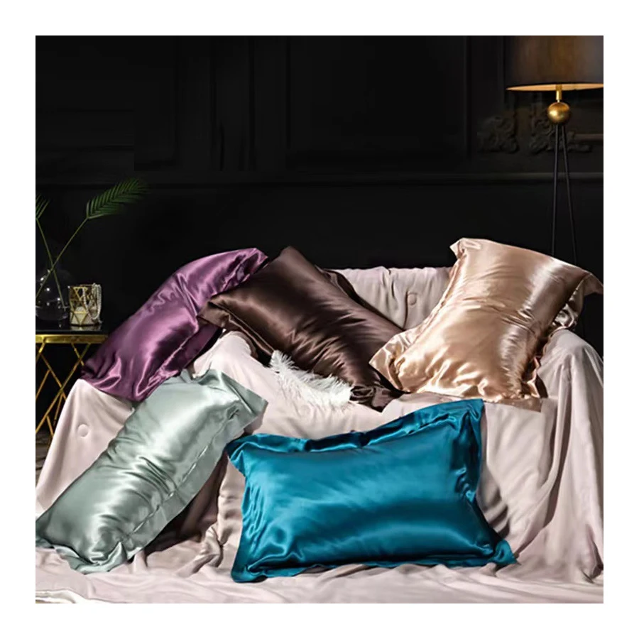 

Подушки, шелковые и атласные мягкие чехлы, королевская стандартная комфортная задняя подушка, наволочка