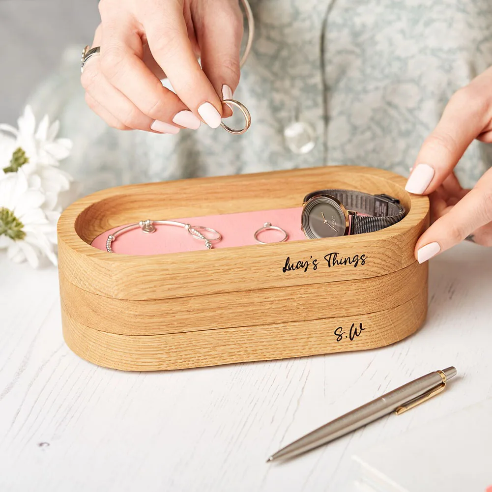 

Glass Jewelry Display Stand Holder Makeup Cosmetics Table Organizer for Girls Bedroom Desktop Decorative Organizer