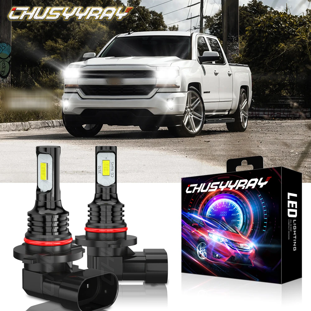 

CHUSYYRAY 2Pcs Compatible For Chevy Silverado 1500 2500 HD 2003-2006 Led Car Fog Lamp Replacement 9005 9140 9145 High Bright