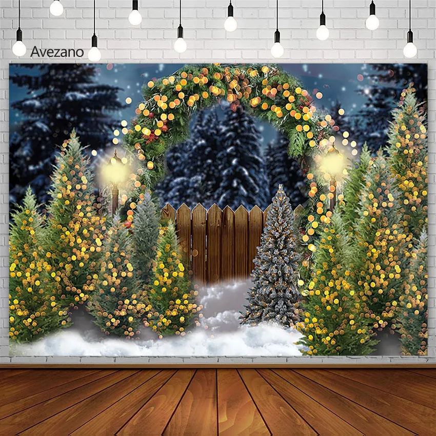 

Avezano Рождественские фоны зимняя сосна лес ребенок праздник портрет Декор фотография Фон Фотостудия фотозона