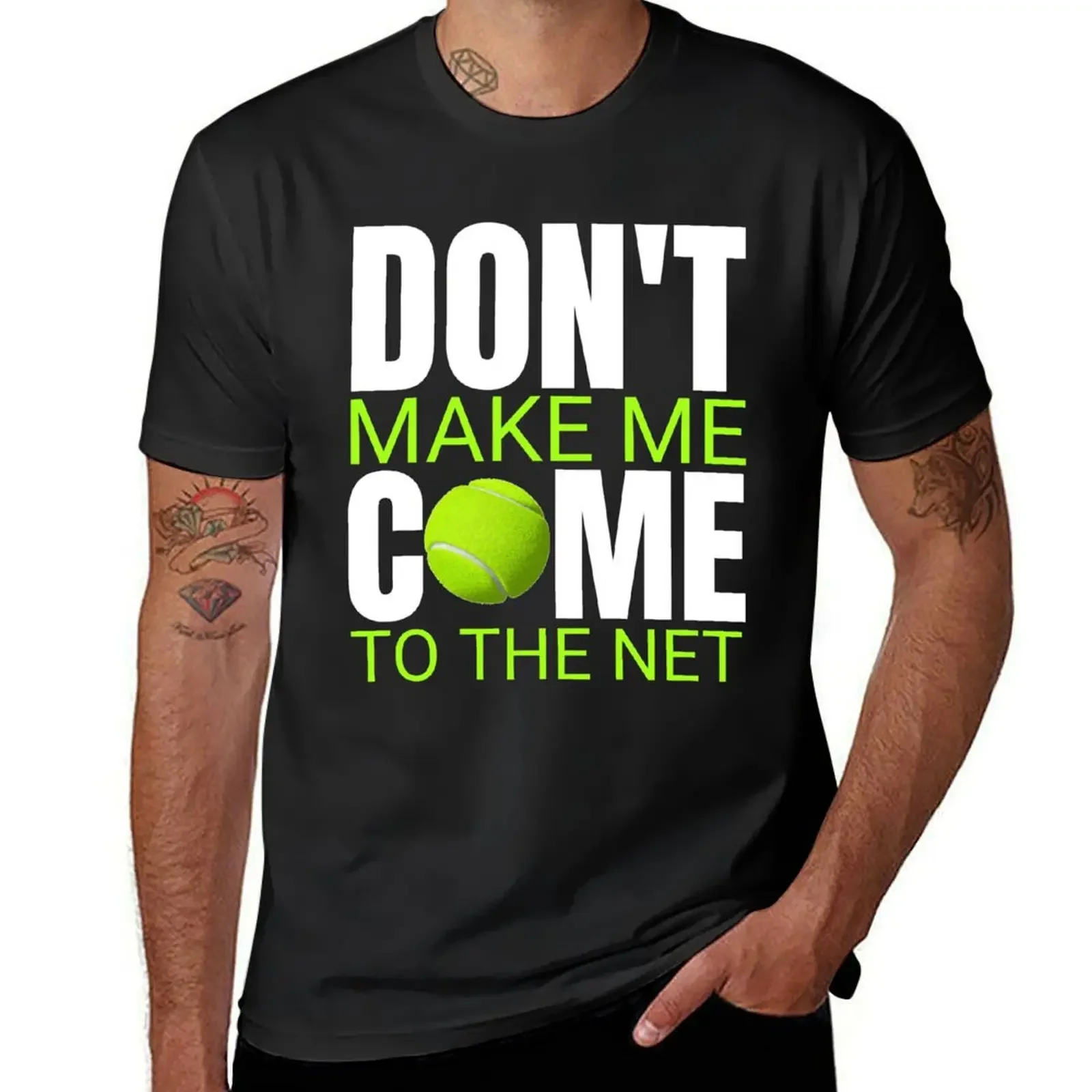 Забавная теннисная майка с надписью Don't Make Me Come To The Net подарок футболка