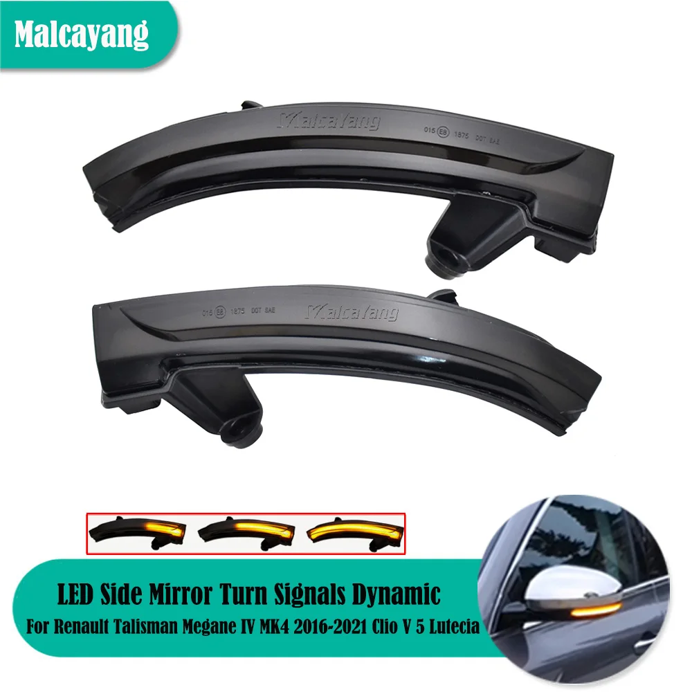 

Car Accessories Indicator Light Side Mirror Sequential Turn Signal For Renault Talisman Megane IV MK4 2016-2021 Clio V 5 Lutecia