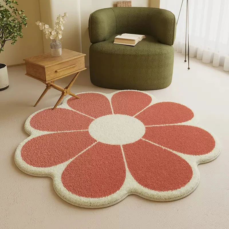 Flower Rug Bedroom Decoration Rugs Living Room Decorations for Girls Kids Baby Play Mat Tapete Para Sala ковер в детскую комнату