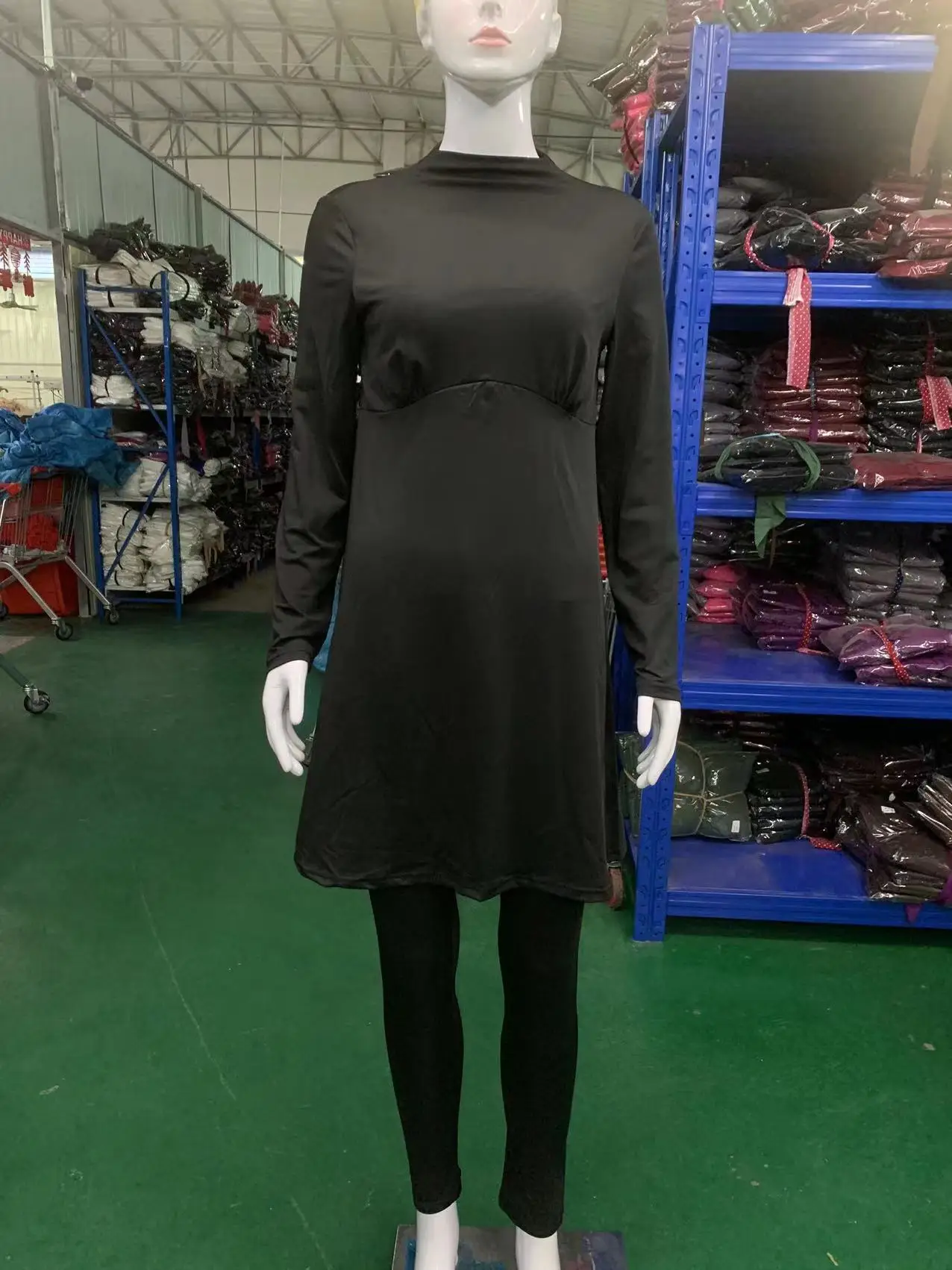 Мусульманский купальник для женщин скромный черный 2022 свободный хиджаб Burkini