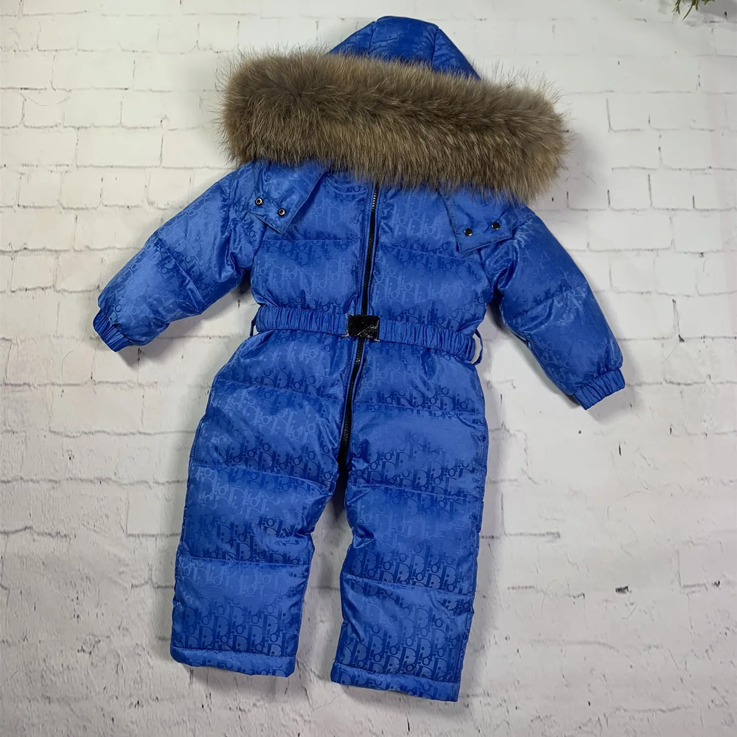 

Baby Boy Autumn Winter Down Coat with Real Fur Hood Thicken Warm Newborn Boy Girl Snowsuit 0-4Years Infant Girl Jumpsuit Outfits