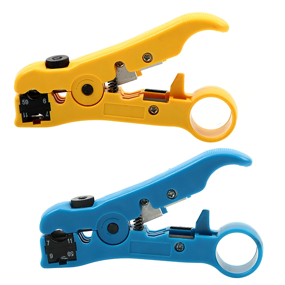 

DIYWORK Multi-functional for UTP/STP RG59 RG6 RG7 RG11 Cable Wire Pliers Cutter Striper Electric Stripping Tools