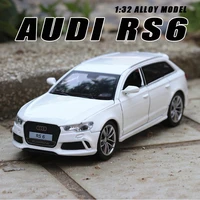 diecast 132 alloy model car audi rs6 hatchback miniature metal vehicle collection for childrens gifts new kid hottoys boys toy