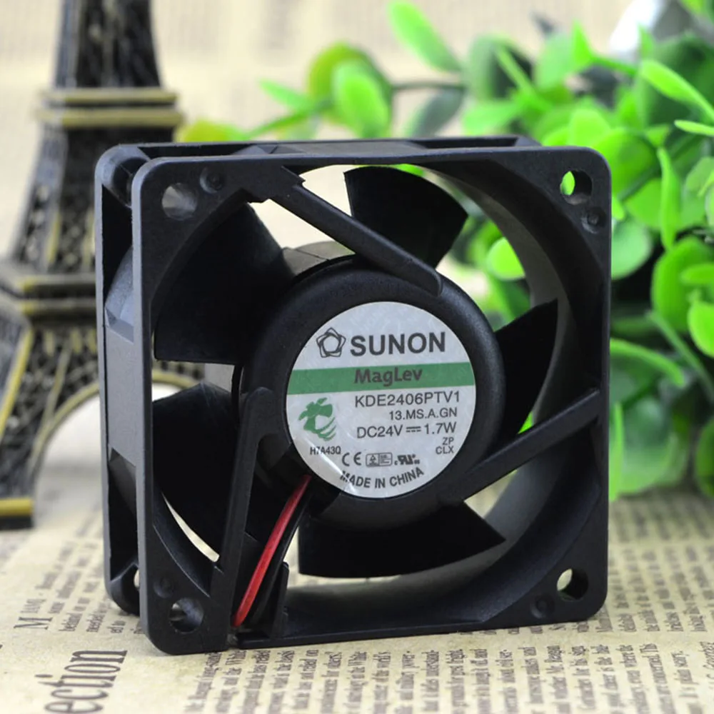 Новый Частотный вентилятор охлаждения для Sunon 6025 6 см 60x60x25 мм KDE2406PTV1 24 в 1,7 Вт