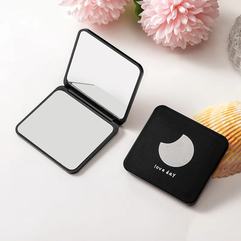 Double Sided Folding Mini Square Makeup Mirror Portable 2-Face Cosmetic Mirror Compact Pocket Mirror for Traveling Womens Gifts