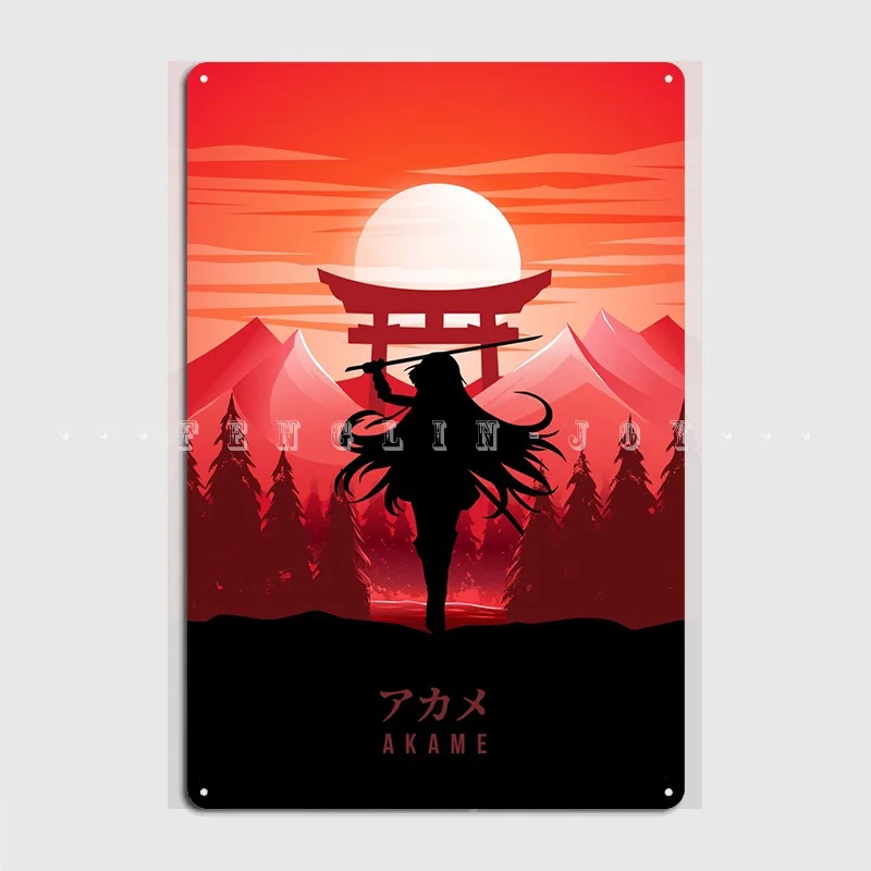 

Akame Ga Kill Metal Plaque Poster Club Bar Personalized Club Home Mural Painting Tin Sign Posters