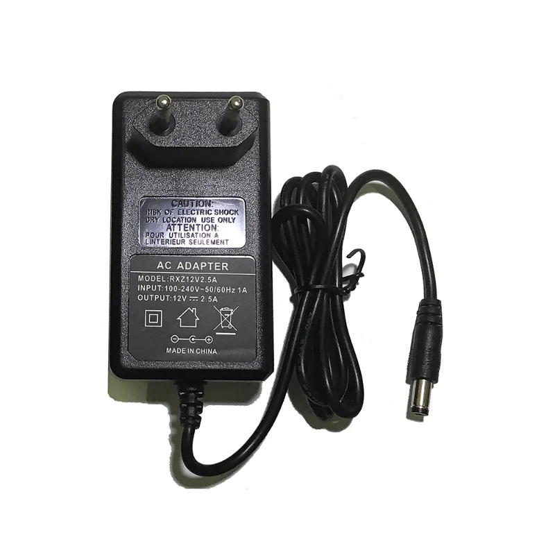 

EU AU UK US Plug Type 12V2.5A 2A 1A 5.5mmx2.1mm 5V2A 3.5mmx1.35mm Power Supply AC 100-240V To DC Adapter Plug For CCTV IP Camera
