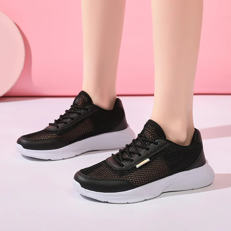 

2023 New Style Women Breathable Running Shoes Big Size 41 Light Weight Marathon Shock Absorption Girls Jogging Sport Sneakers