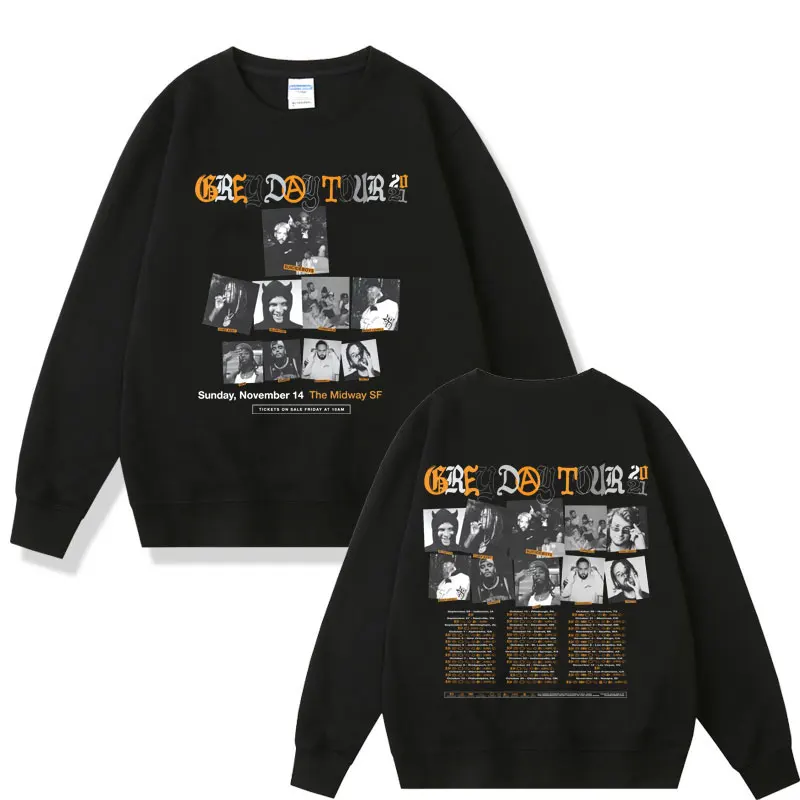 

$uicideboy$ Grey Day Tour Print Sweatshirt Men Women Oversized Hip Hop Pullover Rapper Suicideboys Sweatshirts Man Streetwear