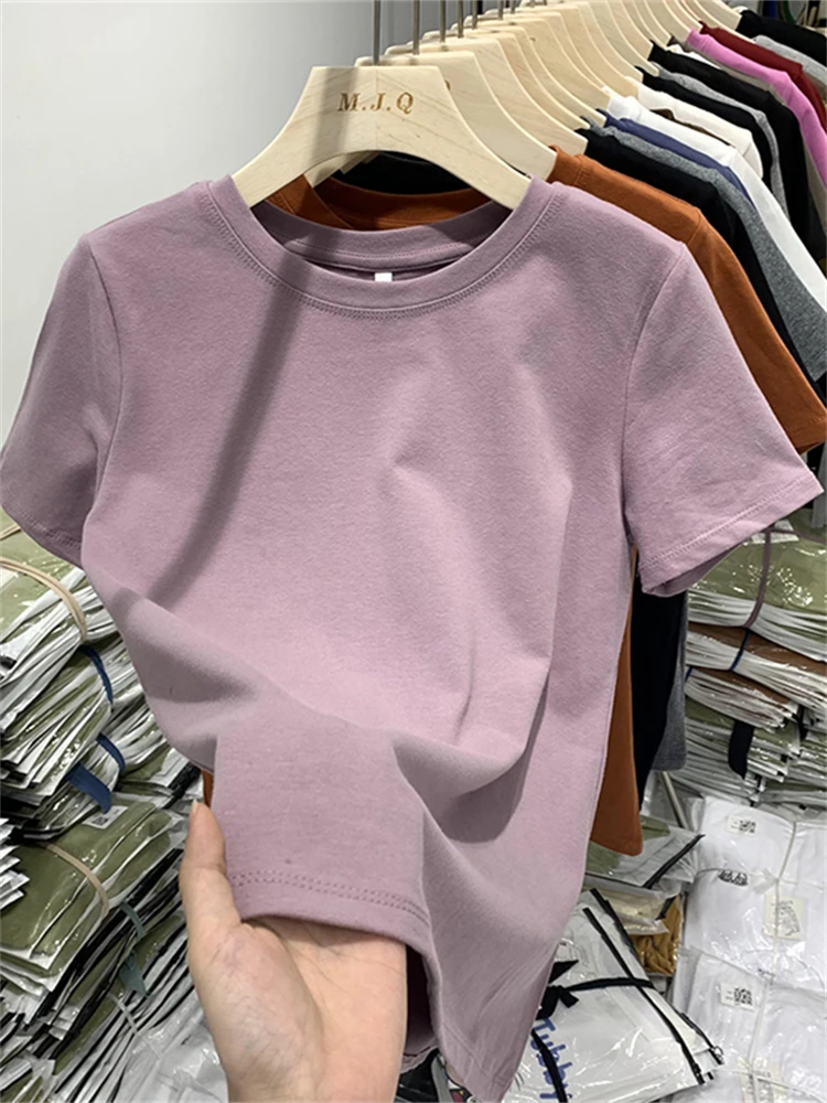 

Summer Women T Shirt Girls Oversize T-Shirt Woman Clothes Tops Cotton Tshirt Female Short Sleeve Spring Tee Sexy Y2k Top White