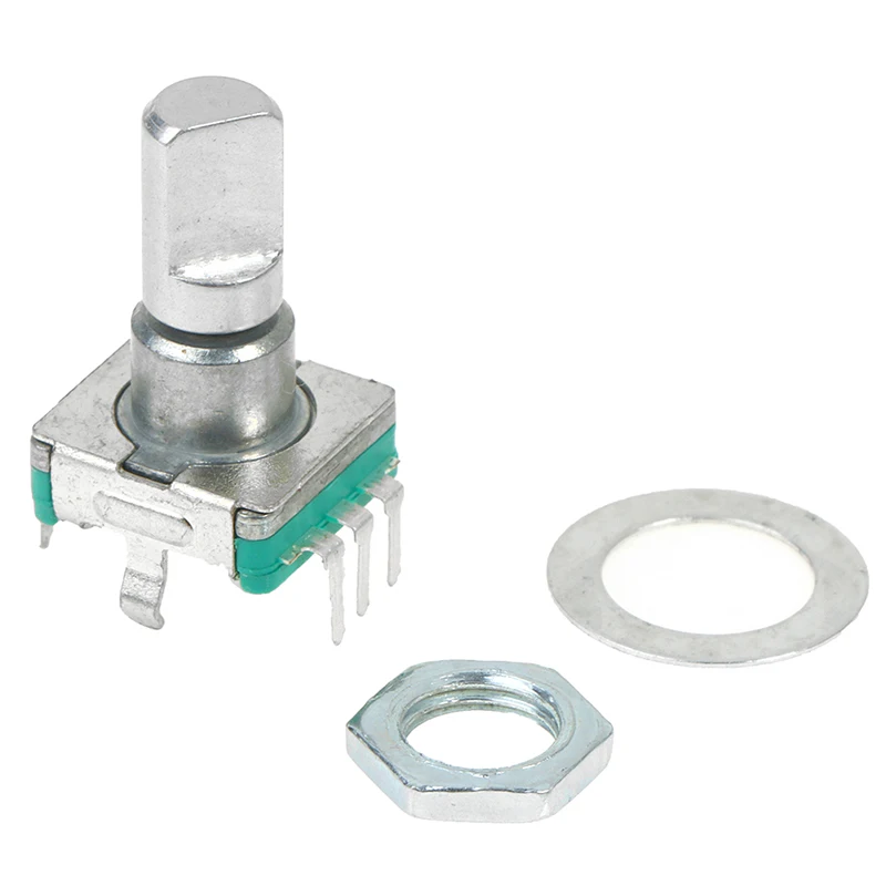 

1PC EC11 Thin Rotary Encoder with Switch 30 Positioning 15 Pulse 15mm Half-axis