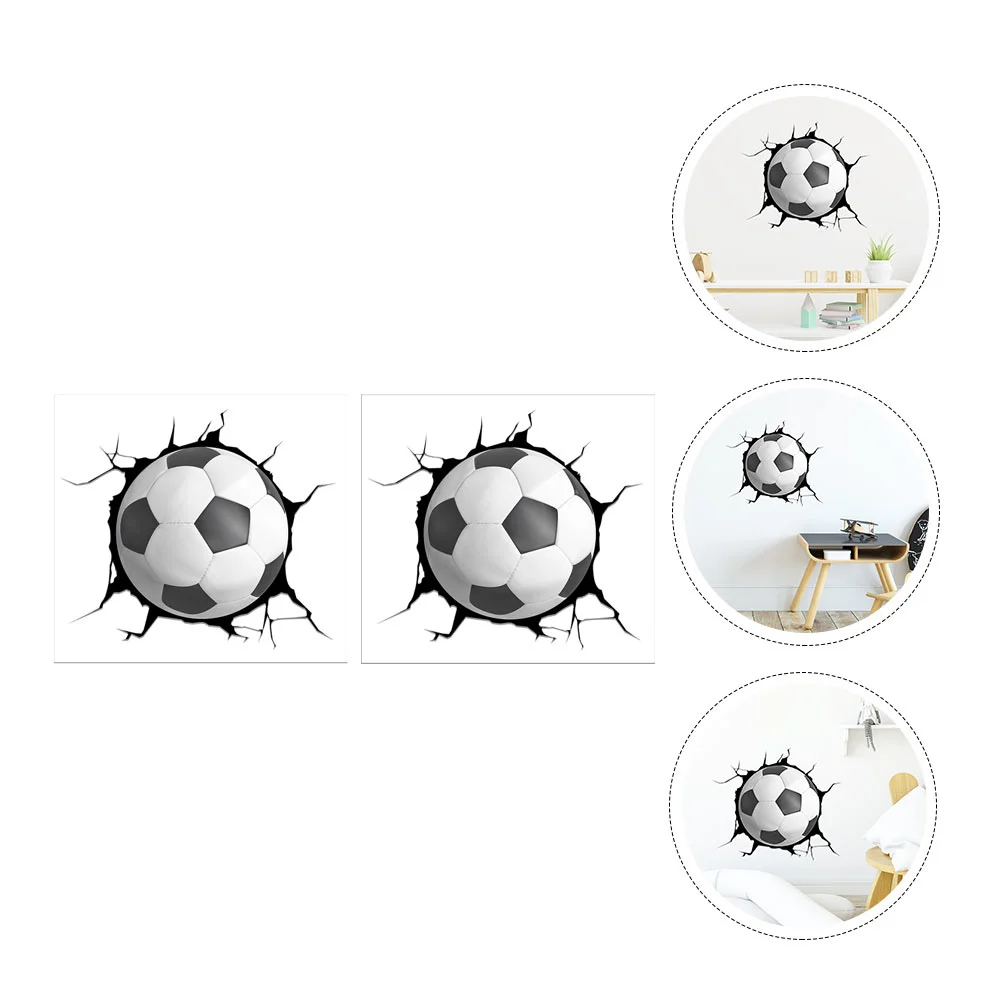 2 листа футбольные наклейки мультяшные настенные украшения детская спальня