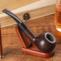 ebony cut tobacco pipe 9mm filter element manual solid wood pipe