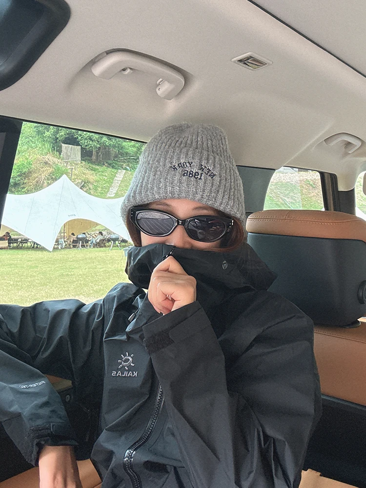 Winter Outdoor Knitted Hat Women 2024 Cold-Proof Warm Wool Climbing Hiking High Elastici Earmuffs