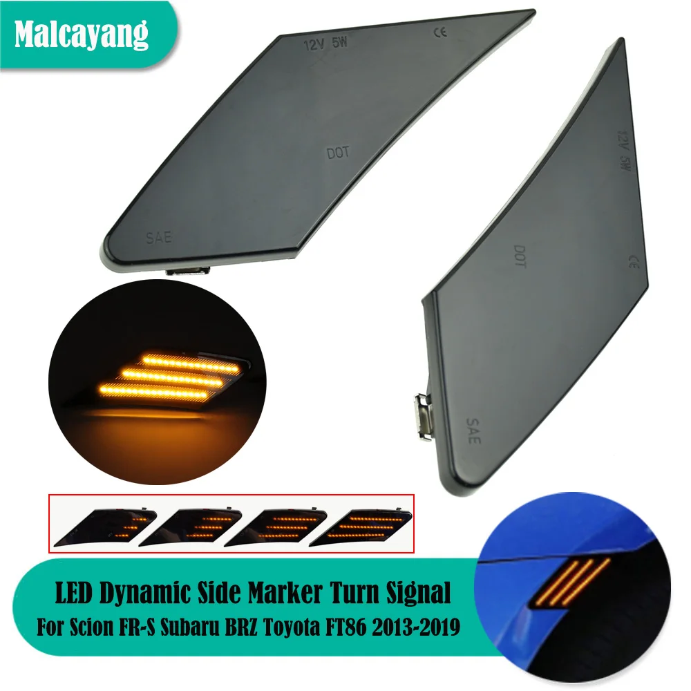 

Высококачественный динамический боковой маркер, сигнал поворота, фонарь последовательного поворота для Subaru BRZ Scion светильник Toyota FT86 2013-2019