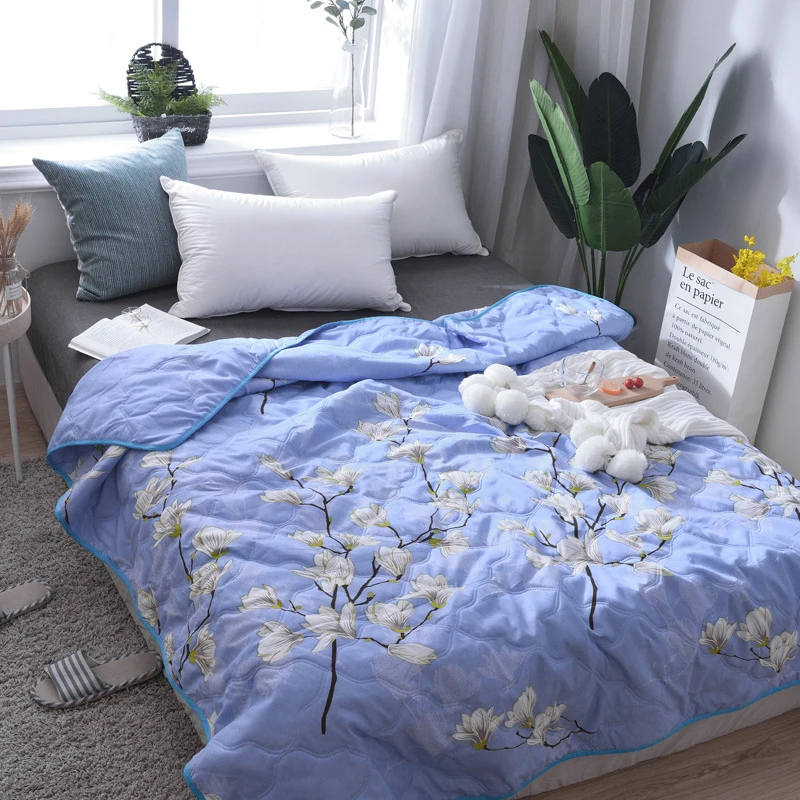 

Summer Air Conditioning Quilt Soft Washed Cotton Comforter Multicolor Thin Bedclothes Blanket Decorative for Bed Sofa
