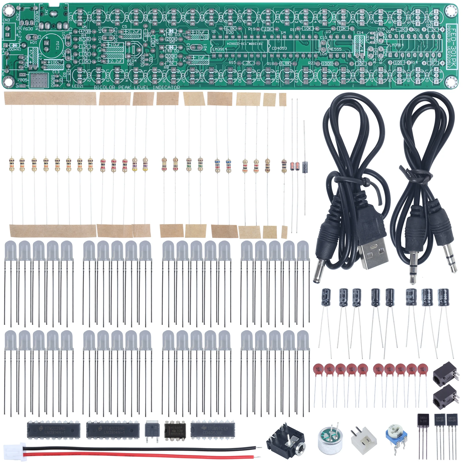 001. Индикатор уровня звука на светодиодах купить. Fed 301pk audio spectrum indicator diy kit. Спектроанализатор набор для сборки. Индикатор уровня сигнала на светодиодах с алиэкспресс.
