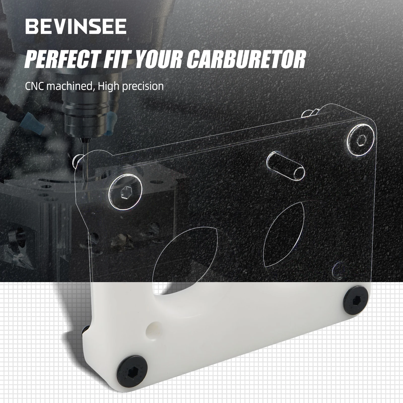Адаптер впускного коллектора BEVINSEE для адаптера Chevy TBI 1 75 HOLLEY 2 ствол 500 350 4412