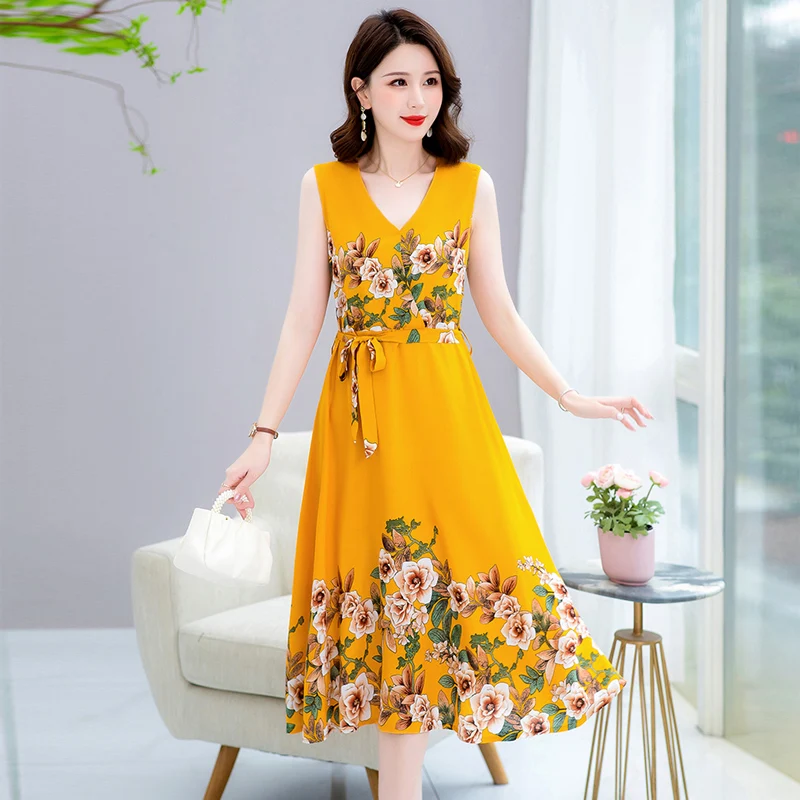 

New Women Summer Dresses Cotton Vintage Dress FashionWomen Clothing Plus Size Short Sleeve Casual Print Dresses