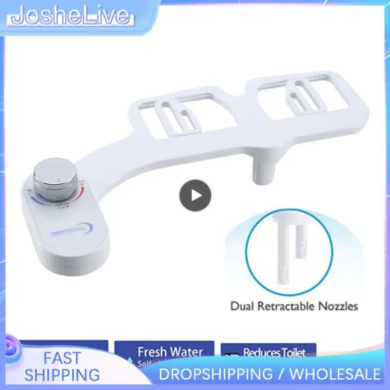 

1~4PCS Bidet Sprayer for Toilet Seat Bathroom Accessories Dual Nozzle Bidets Adjustable Water Pressure Non-Electric Sprayer