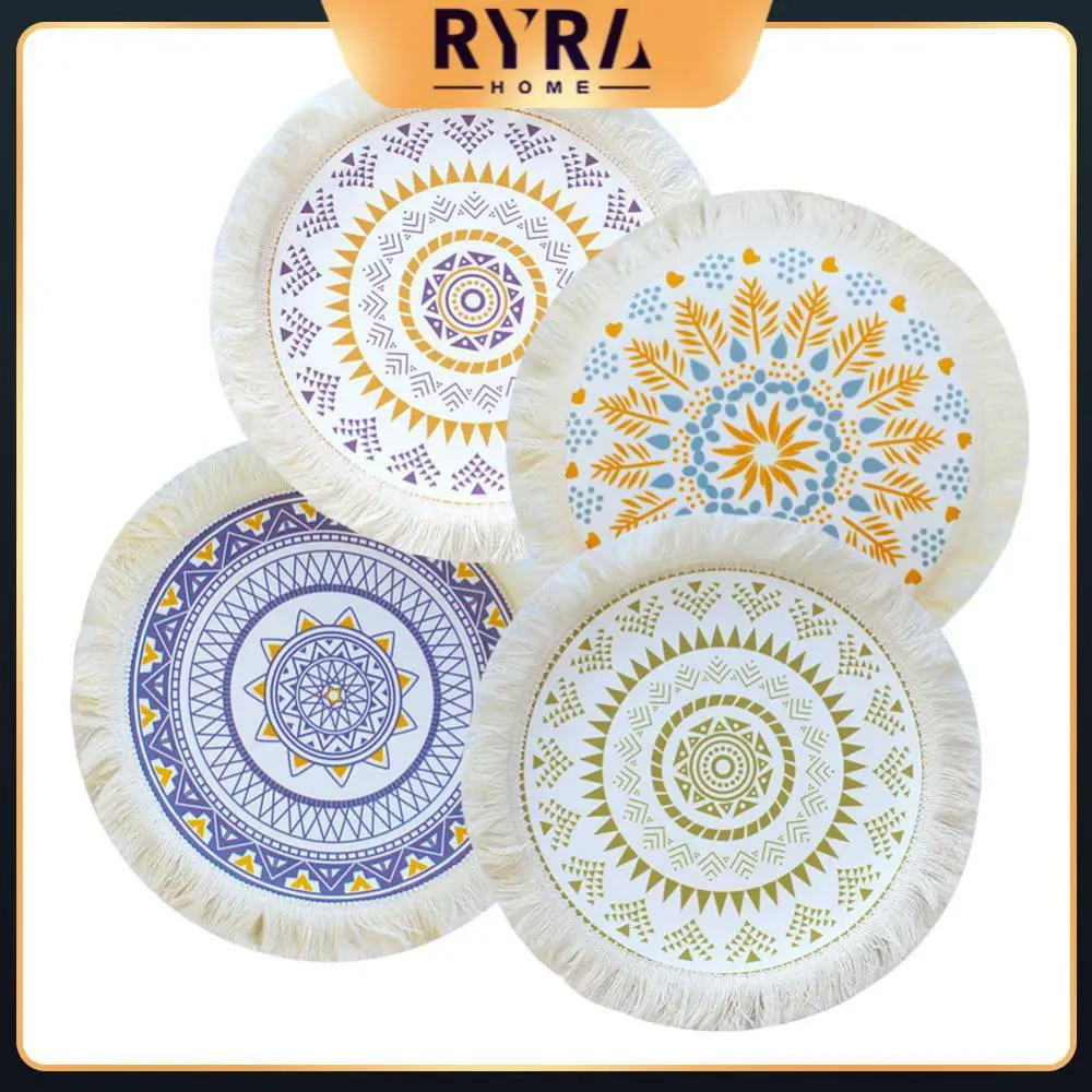 

Tassel Coaster Table Mat Insulation Pad Nordic Vase Mats Cup Cushion Kitchen Decor Insulation Dining Insulation Pad Non-slip