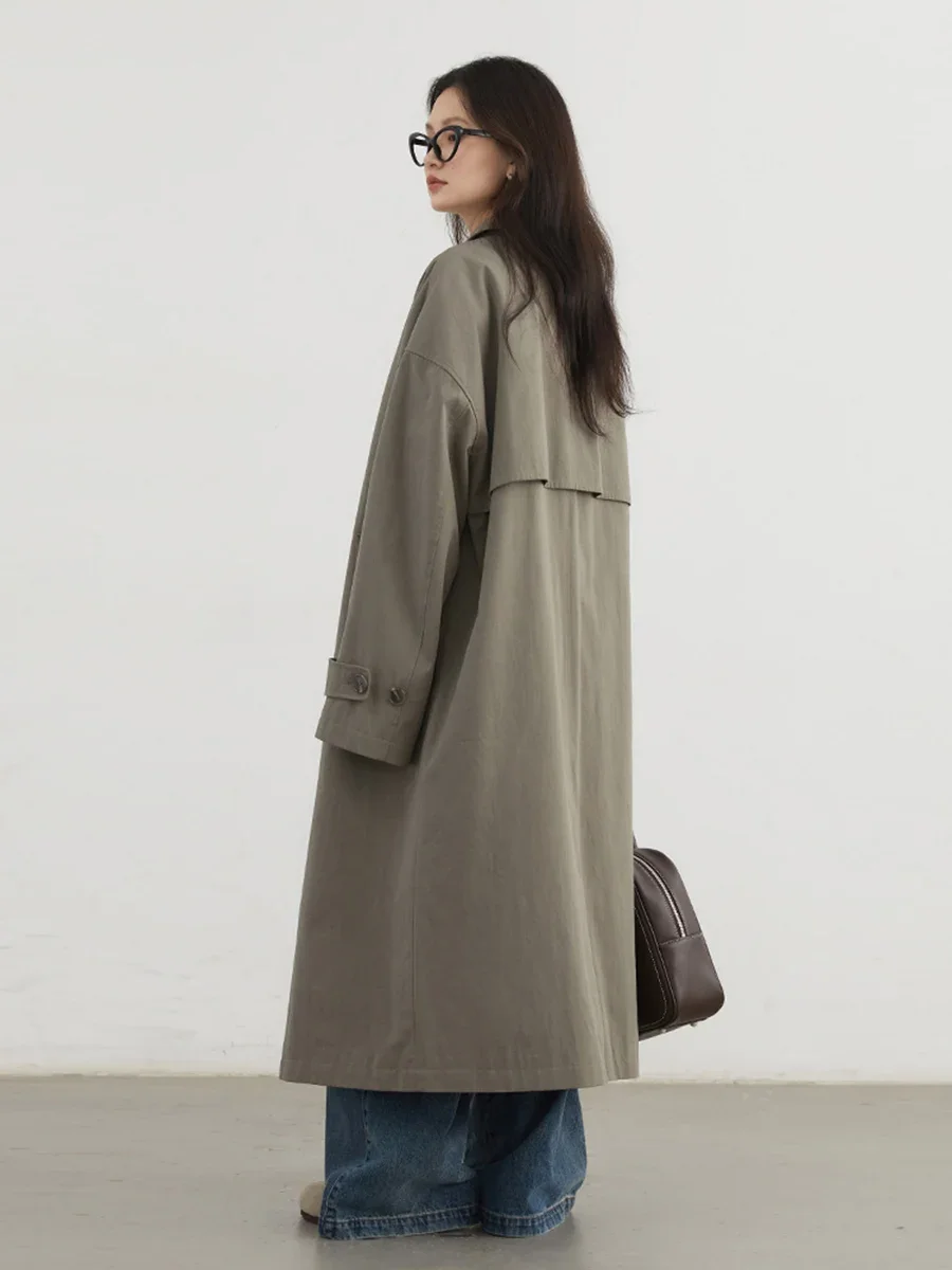 CHIC VEN женский плащ модный повседневный однотонный однобортный на хлопковой