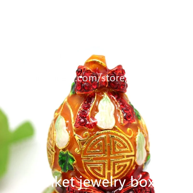 Collectible Calabash Trinket Jewelry Fengshui Cucurbit Metal Home Gourd Craft Dispplay 1 pc