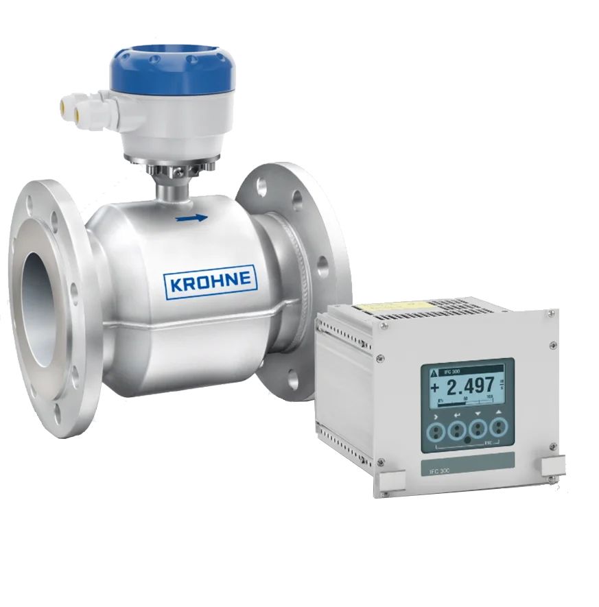 Электромагнитный расходомер KROHNE Магнитный WATERFLUX 3000 IFC300 3300 DN80 Магметр датчик