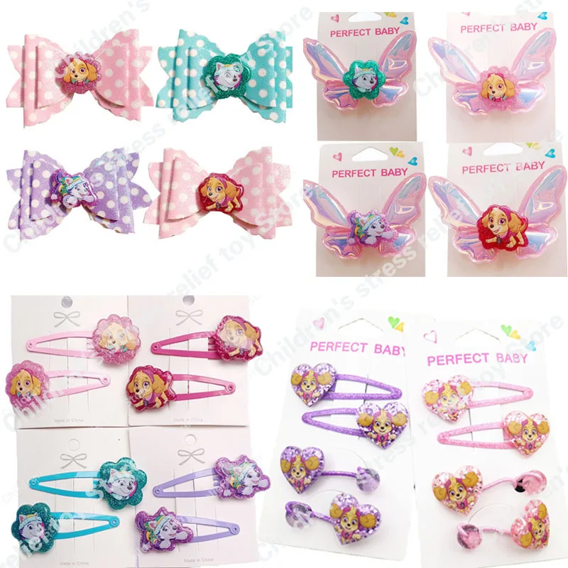 

Paw Patrol Girls Hair Accessories Elastic Hair Bands Princess Hair Butterflies Hair Bows Hair Clip for Girl Kawaii Hair Clip