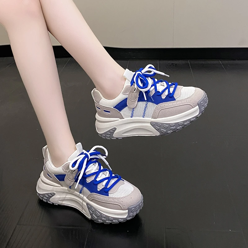 2023 Spring Summer Women's Sneaker Casual Round Tode Platform All-match Comfortable Outdoor Walking Shoes Female Zapatillas De