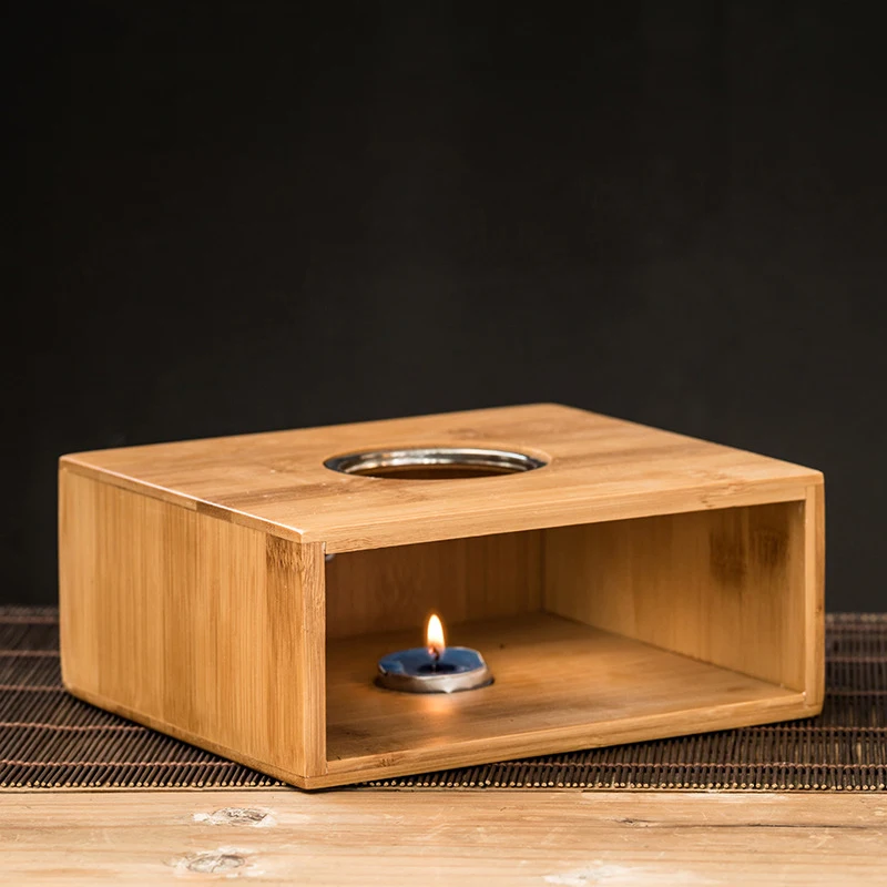 

Retro Wooden Teapot Heating Base Japanese Style Outdoor Manual Teapot Base Candle Warmer Calentador Taza Candle Heater JD50DZ