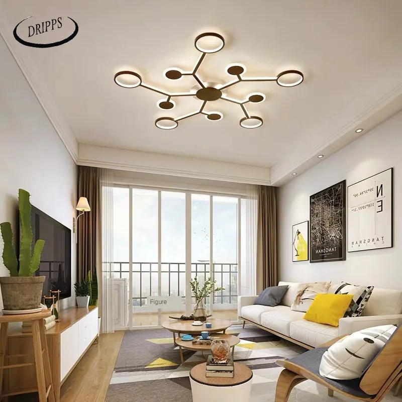 Скандинавская светодиодный ная потолочная лампа для гостиной люстра спальни