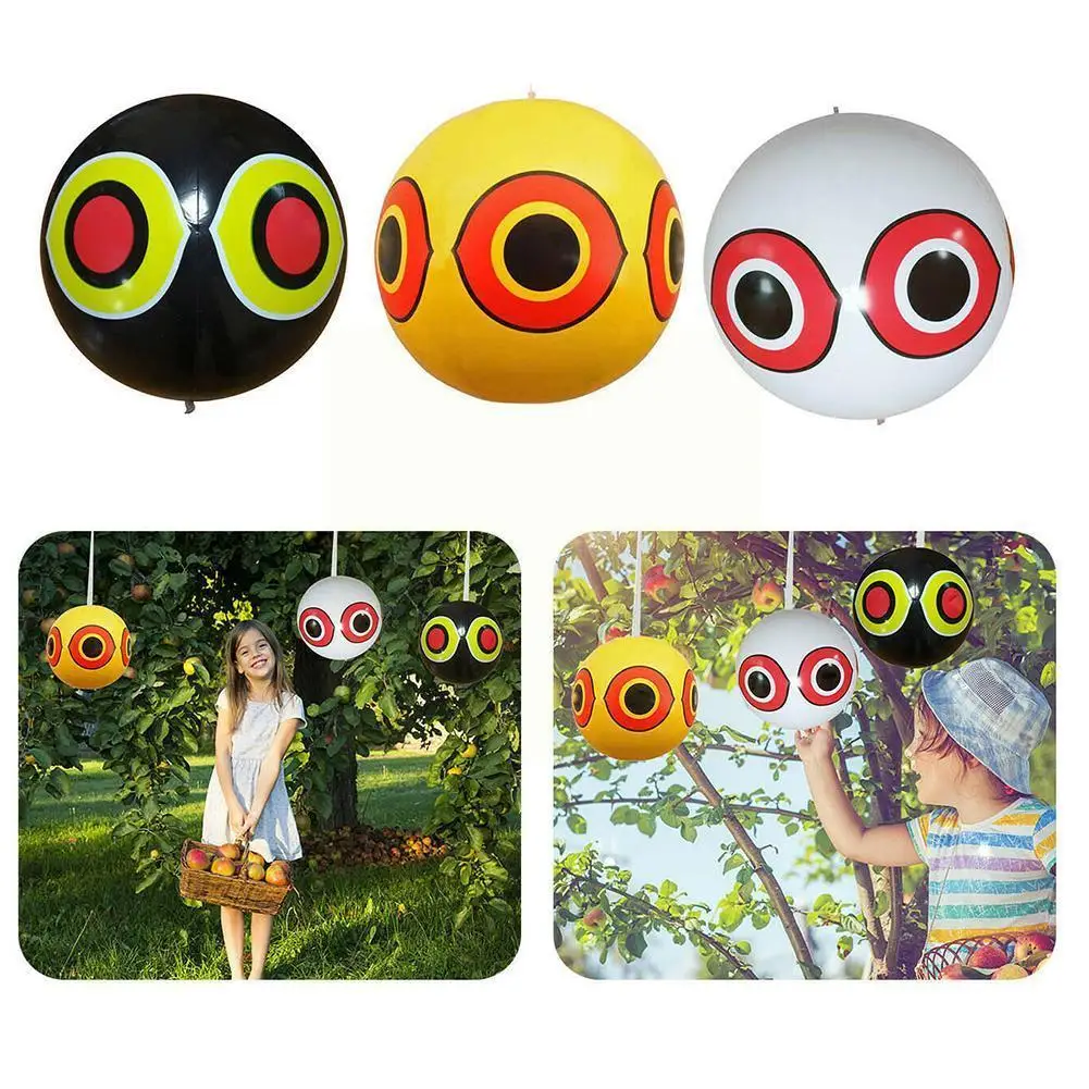 

Inflatable Bird Repelling Ball Bird Repelling Ball Owl Reflective Fake Reflective Eyeball Pvc Hanging Inflatable With Blind Y0u7
